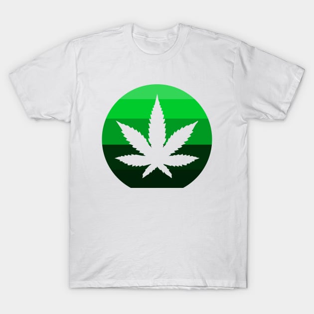 Pot Leaf Circle Logo T-Shirt by Illustrious Graphics 